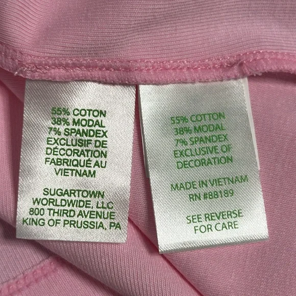 Lilly Pulitzer V-Neck Short Sleeve Pink Tee Shirt Size‎ XS - Picture 7 of 7